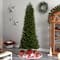 8.5ft. Pre-Lit Slim Colorado Mountain Spruce Artificial Christmas Tree, Multifunction White Micro LED Lights